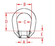 Lifting Eye Nut Line Drawing